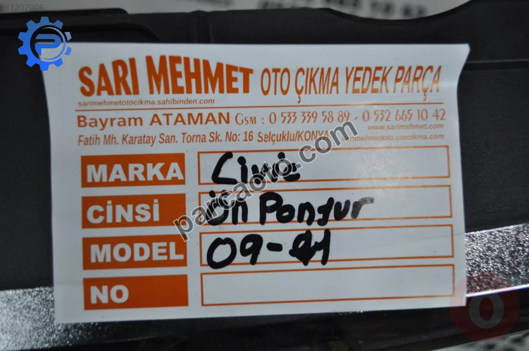 Honda Civic Panjur - Konya Selçuklu