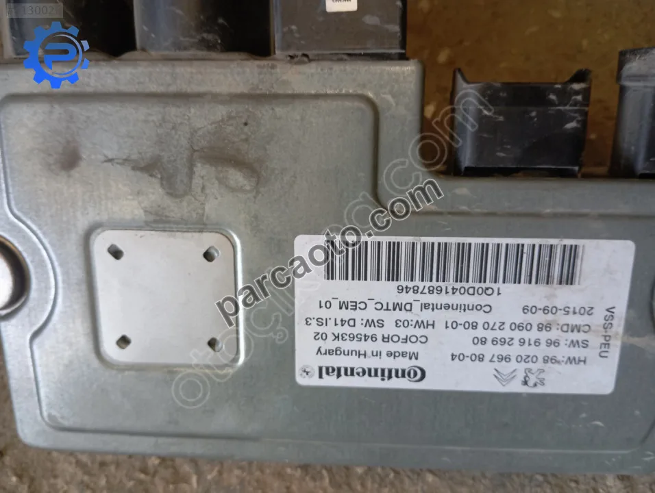 Peugeot 508.Starstop beyni 9802096780-04