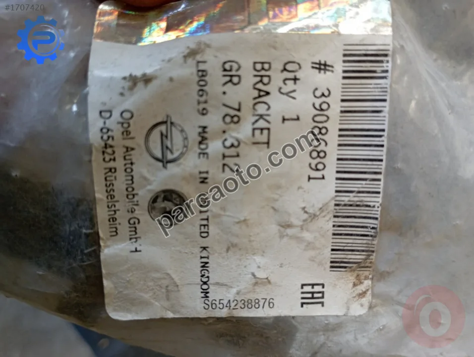Opel astra k sol ön tampon tutucu braketi