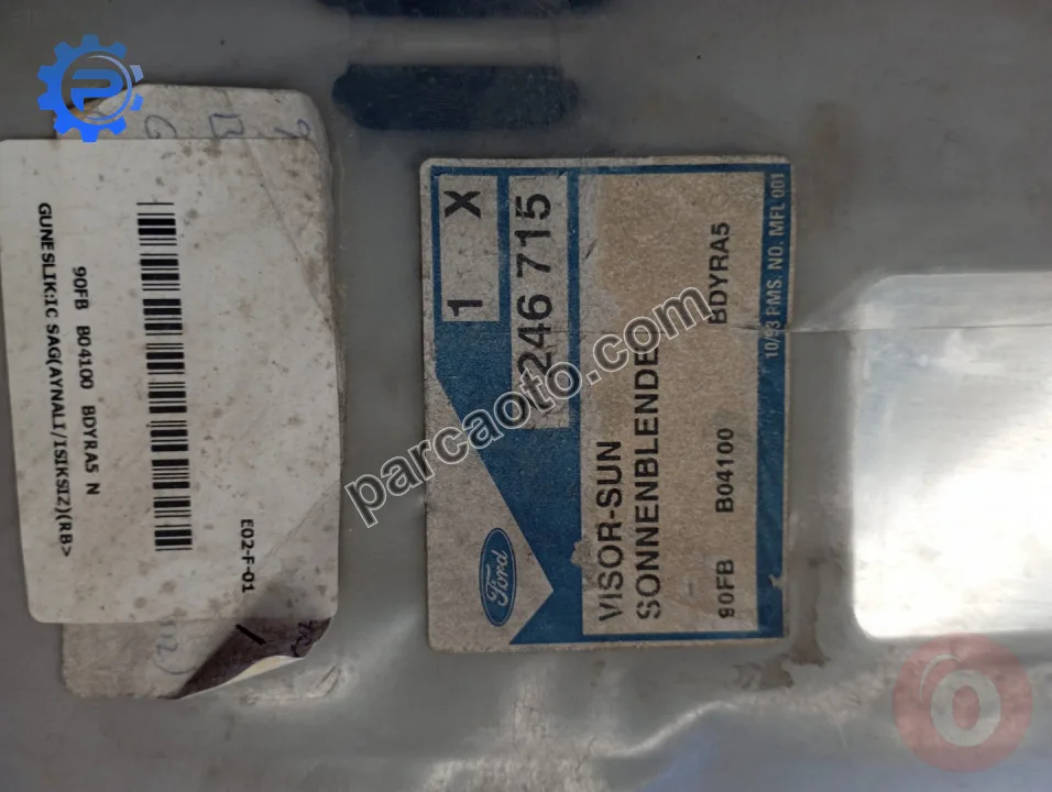 Ford fıesta 1996-2001 güneşlik sağ