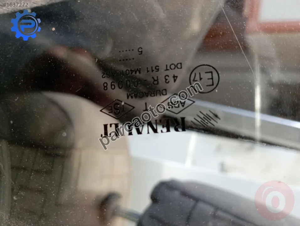 Renault megane 2.sağ ön kapı camı..43r-00098