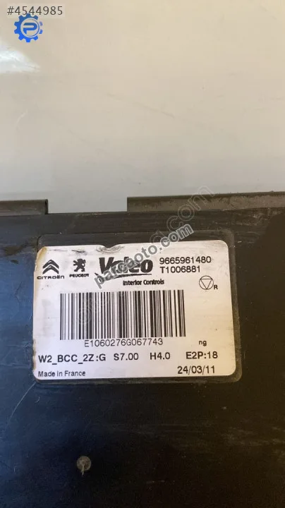 9665961480 Peugeot 508 2011 1.6 dizel otomatik konfor beyni