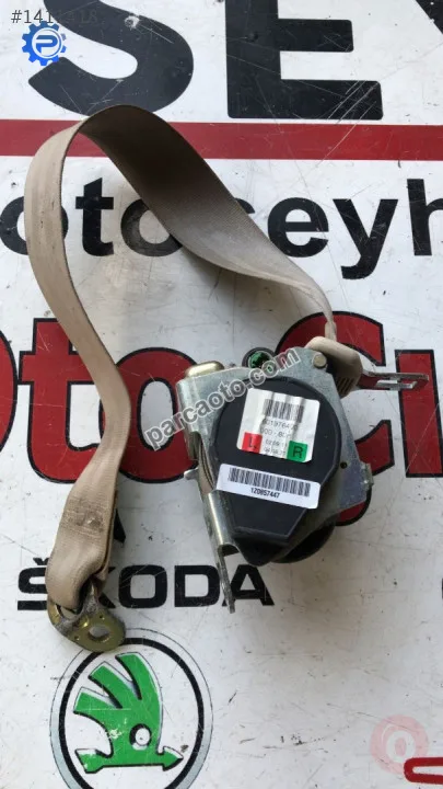 1Z0857447 skoda octavia 2005 sağ arka emniyet kemeri fişekli