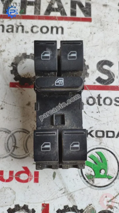 1K4959857B vw jetta 2011-15 ön sol kapı dörtlü cam düğmesi