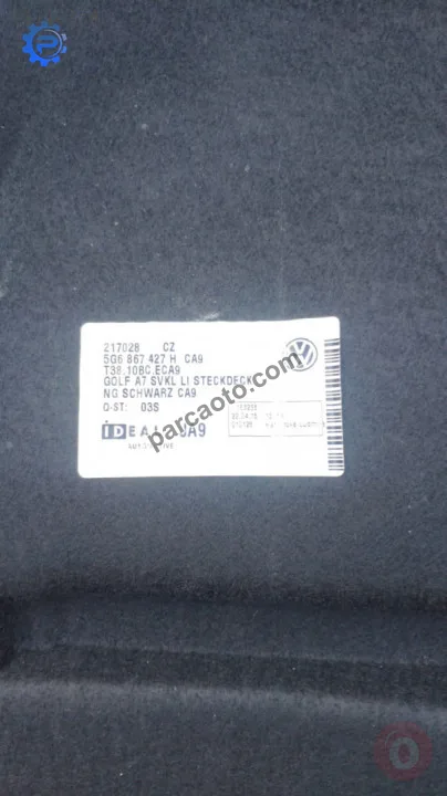 5G6867427H volkswagen golf 7 sol bagaj döşemesi