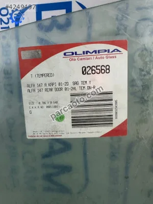 Alfa romeo 147 arka kapı camı sağ