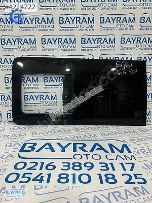 Peugeot expert çerçeveli yan cam sol 1 glx siyah