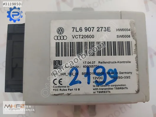 Wv phaeton lastik basinc kontrol unitesi 77l6907273e