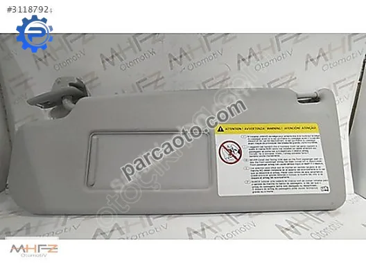 Vw passat b6 2006-2011 ön sol güneşlik orjınal gri