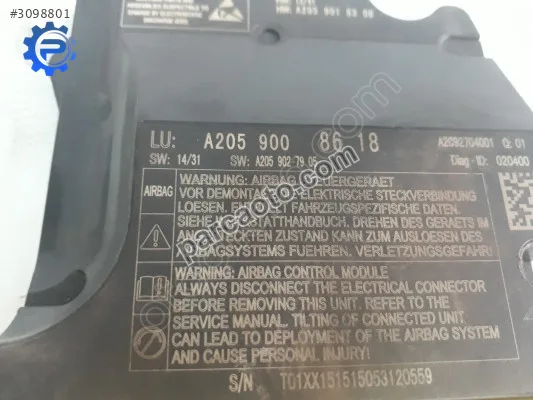 Mercedes C 205 BEYİN AIRBAG A2059008618