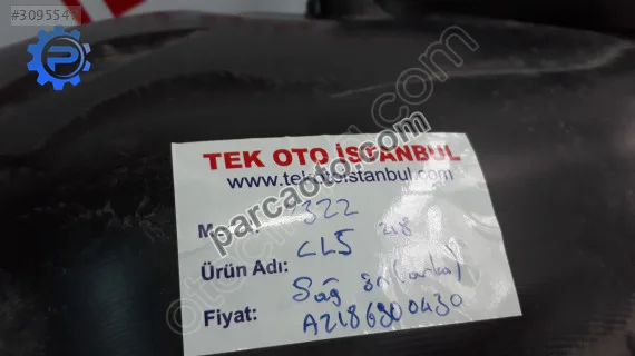 Cls 218 davlumbaz sağ önün arkası