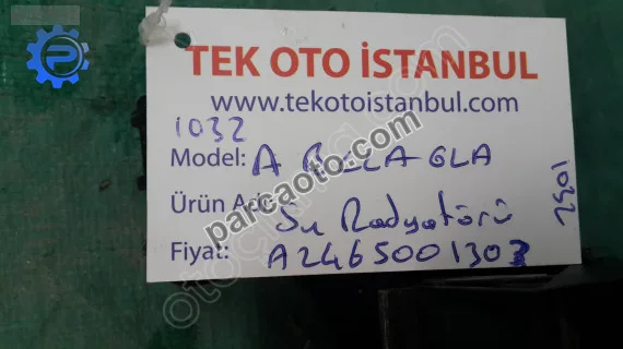 Mercedes a b cla gla 246 radyatör su radyatörü a2465001303