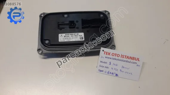 Mercedes S A222 BEYİN FAR A2229000702  A2229004812