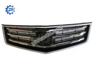 Honda accord- 08/11; ön panjur gümüş gri çerçeveli/nikelaj çıtalı/petek içi siyah (tw)