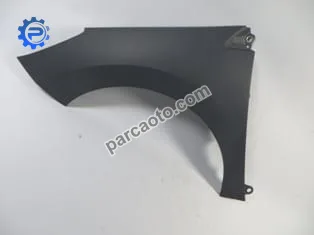 Peugeot 308- 08/13; ön çamurluk deliksiz sol koyu gri (plastik) (tyg)