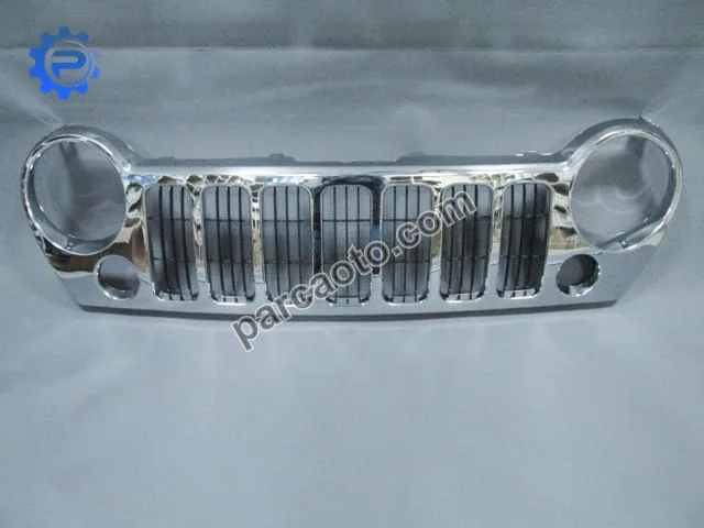 Jeep cherokee- lıberty- 06/07; ön panjur nikelajlı (iç petekleri siyah) (tyg)