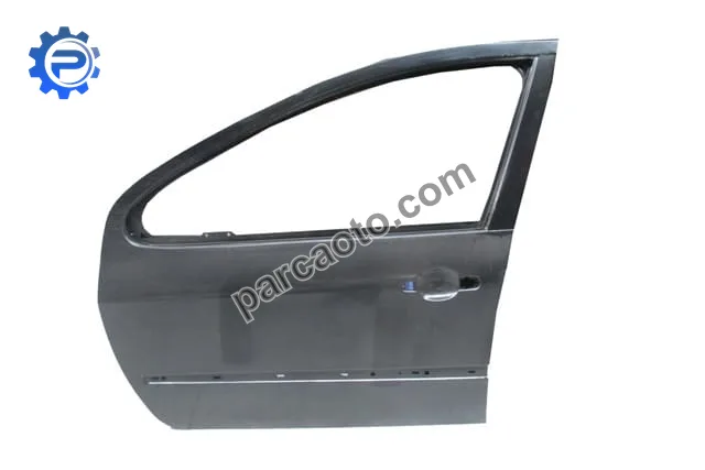 Peugeot 307- 06/08; ön kapı komple sol siyah boyalı (iceli/çekomastikli) (tw)