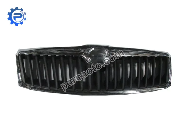 Skoda octavıa- 10/12; ön panjur (nikelaj çerçeveli/iç petekleri siyah) (tw-y)