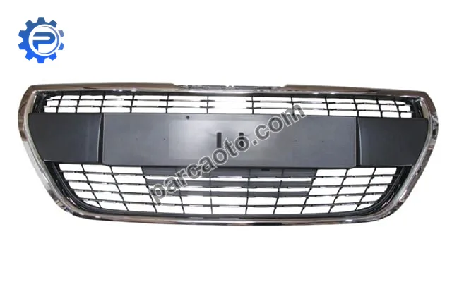 Peugeot 208- 16/20; ön panjur siyah (nikelaj çerçeveli) petekleri nikelajlı (tw)