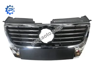 Volkswagen passat- b6- 05/10; ön panjur siyah (nikelaj kaplamalı)(ızgarası nikelajlı) sensör delikli
