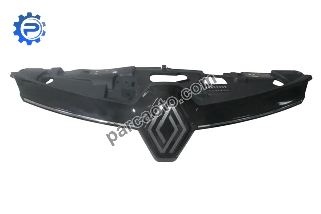 Renault clıo- 5- hb- 23/25; ön panjur üst çıtası komple (üst plastıklı/nıkelaj çıtalı)