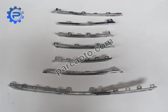 Renault talısman- 16/20; ön panjur nikelaj çıtası (7 parça set) (tyg)