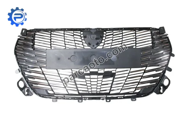 Peugeot 208- 24/25; ön panjur siyah/nikelajlı/radar kapaklı (gt)(tw)
