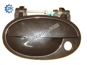 Opel corsa- c- 00/03; ön kapı dış açma kolu sağ siyah kilit delikli (boyanır tip) (tw)
