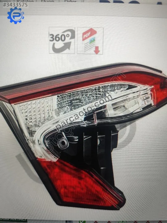 Toyota chr 2017-2019 bagaj sol iç stop orjinal