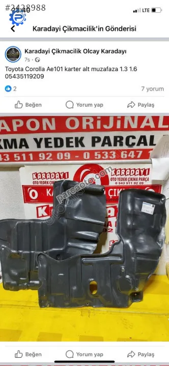 Toyota Corolla 93.99 Ae101Karter alt muzafaza sağ sol