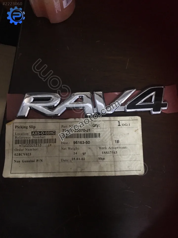 Toyota RAV4 arka bagaj amlemi orjınal sıfır  (Videolu)