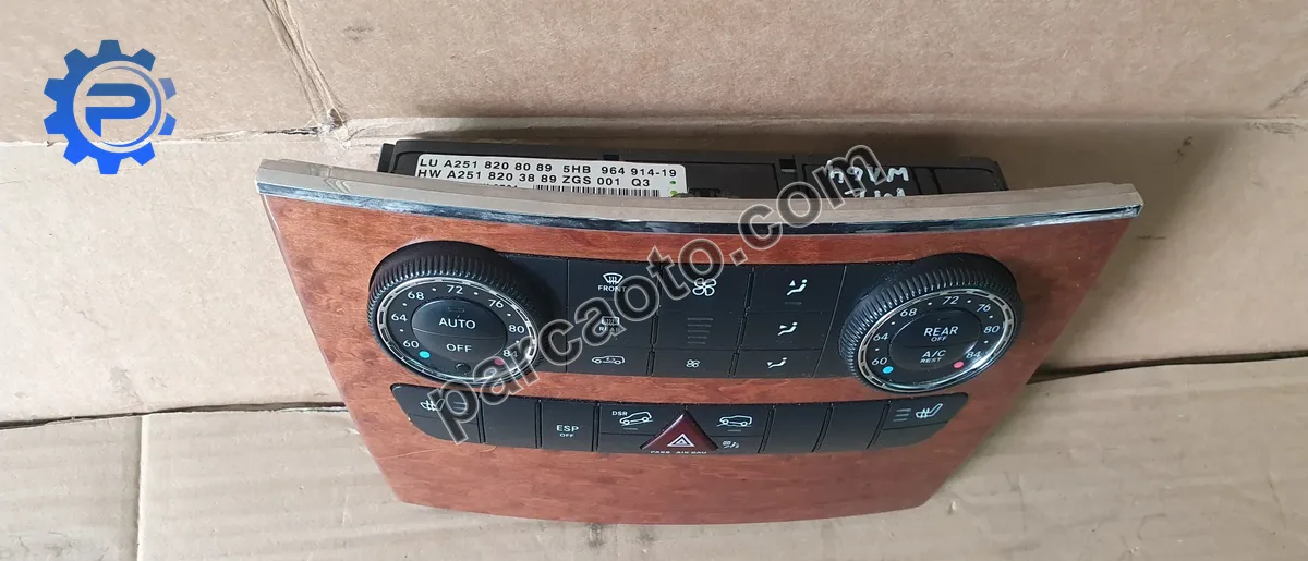 Mercedes ML W164 2005-2011 orjınal çıkma klıma kontrol paneli  A2518208089 A2518203889