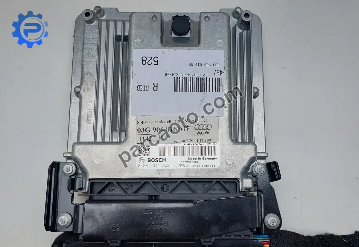 Audı a6 c6 2.0 tdı 2004-2011 orjınal çıkma  ecu/motor beyni 03g906016mf 03l906019ah 03g906016gc 03g906016an
