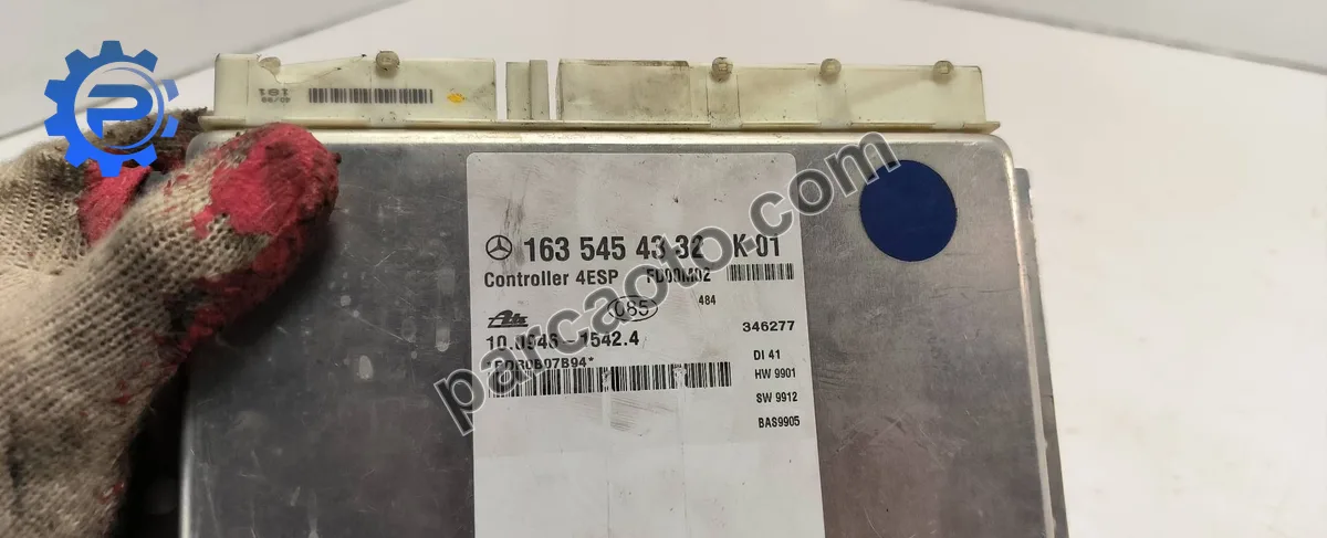 Mercedes ml w163 1998-2005 orjınal çıkma ecu/motor beyni 1635454332  a6121533279