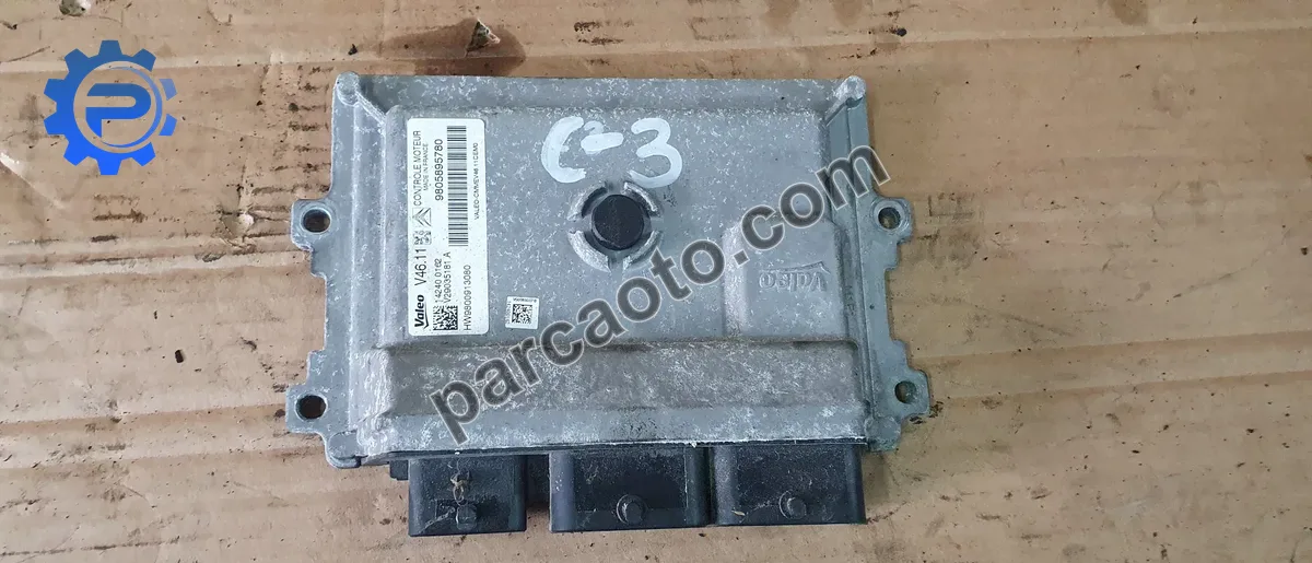 Citroën c3 2008-2018 1.0 orjınal çıkma motor/ecu beynı vtı 9805895780