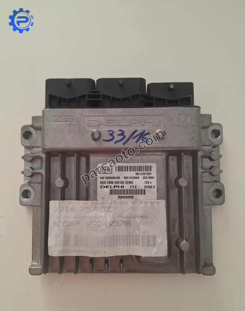 Peugeot 5008 orjınal çıkma ecu/motor beynı 9666557180 / hw 9666098180