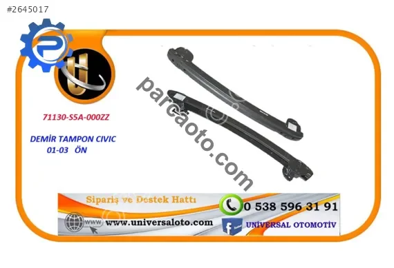 Honda Demir Tampon Cıvıc 01-03 Ön