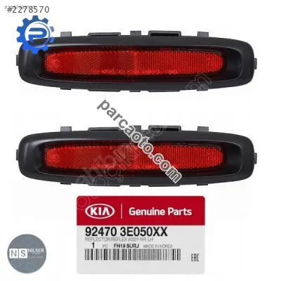 Kia Sorento Arka Sağ-Sol Takım Reflektör Siyah Çerçeve