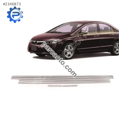 Honda Civic Fd6 Çıta Cam Sıyırıcı Fitil Krom 6 Parça
