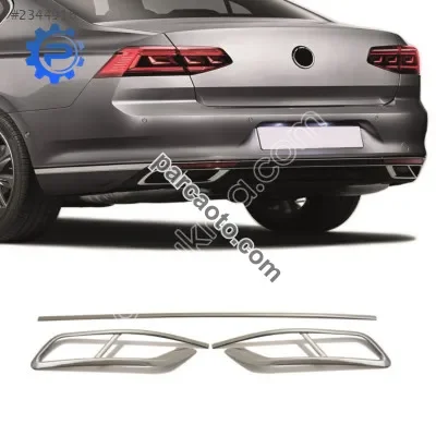 Vw Passat B8.5 Difüzör Krom Egzoz Çıta R Line 3 Parça 2019>