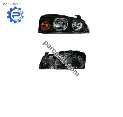 Hyundai Elantra Manuel Siyah Far Lambası Sağ 2003-2006